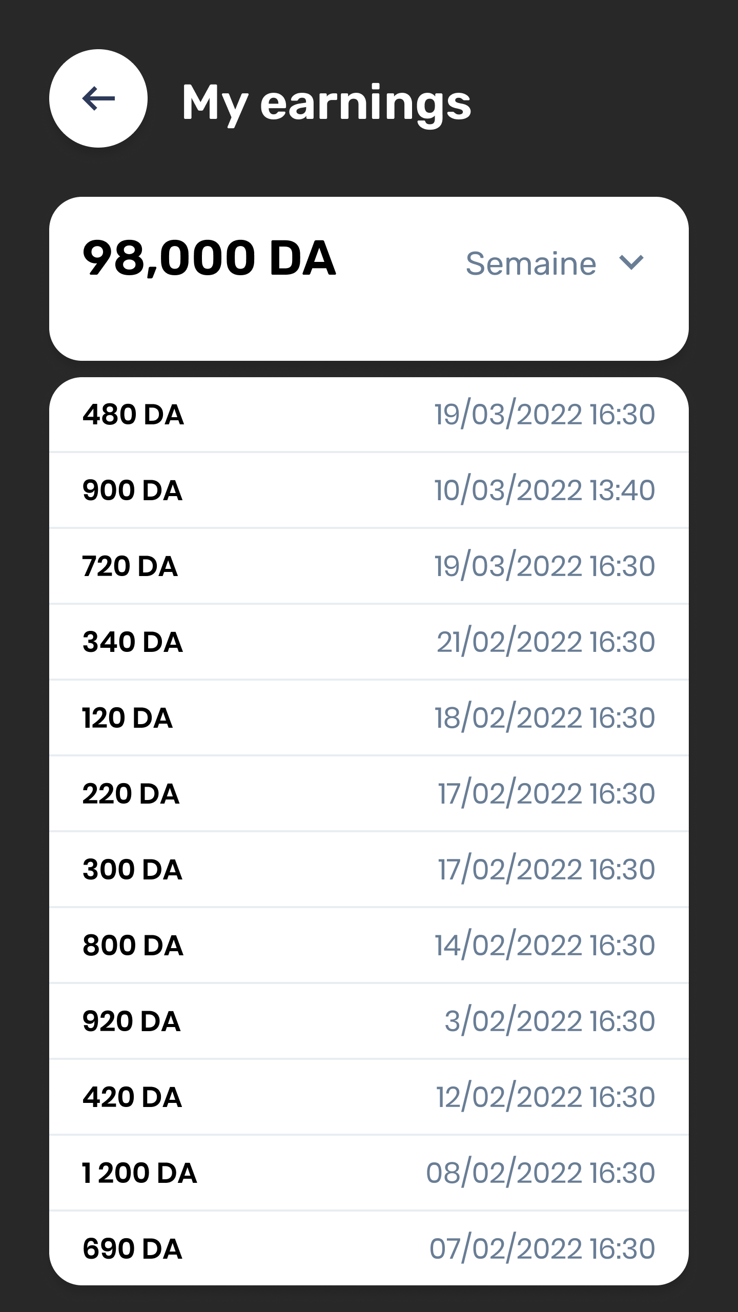 Driver app screenshot 24