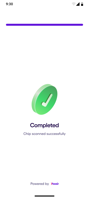 NFC reading complete