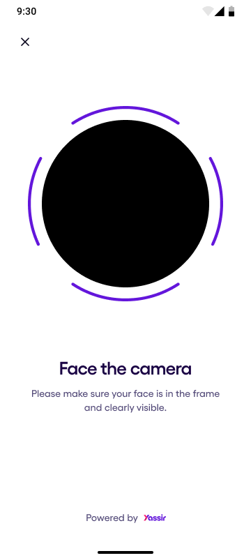 Face scan positioning