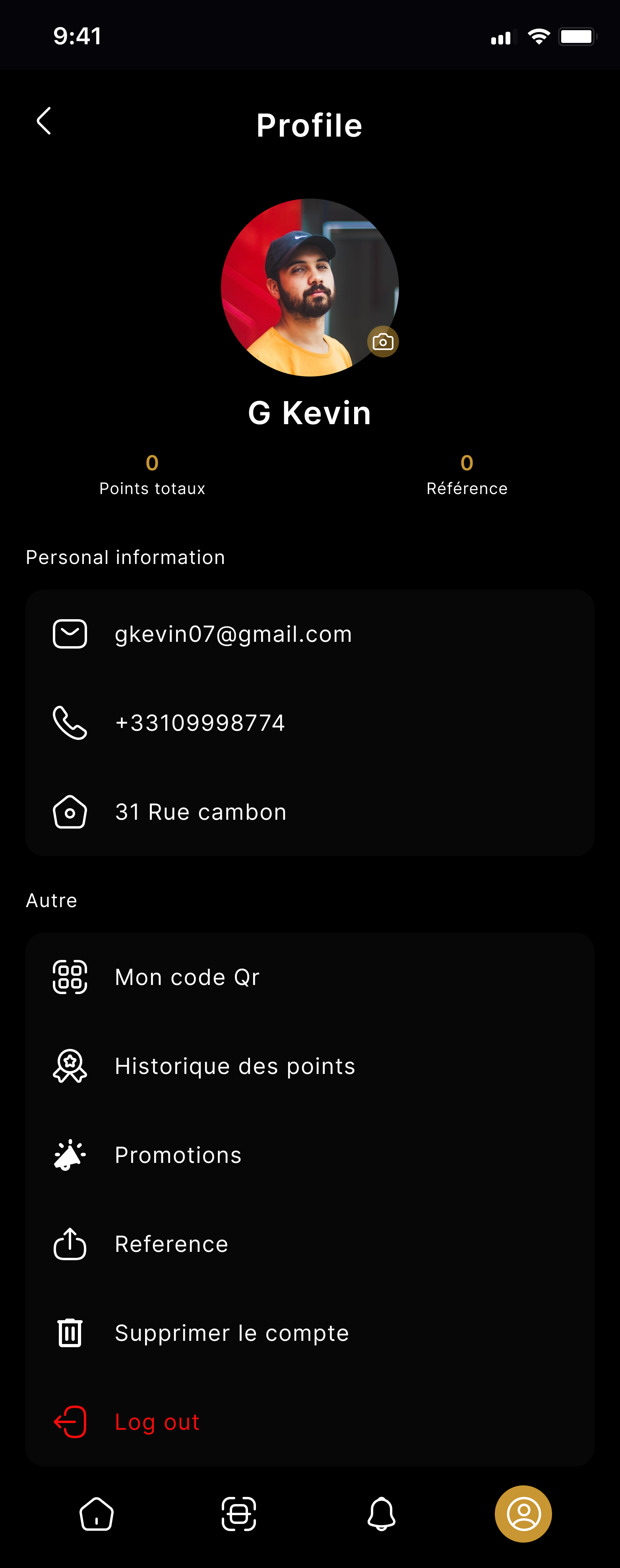 User profile