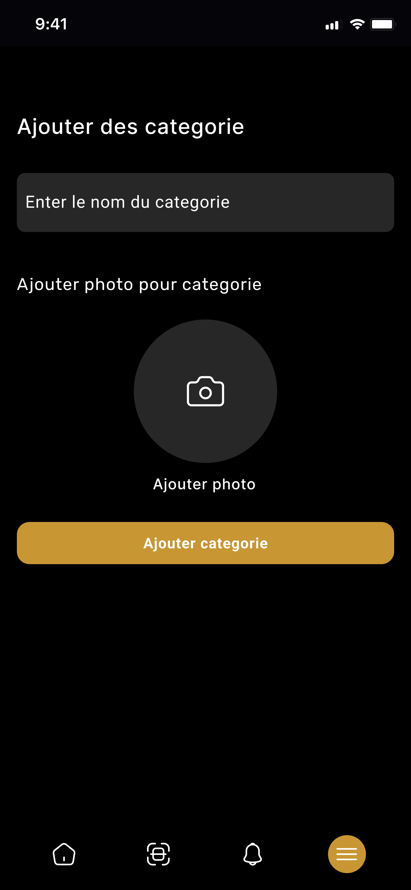 Add category form