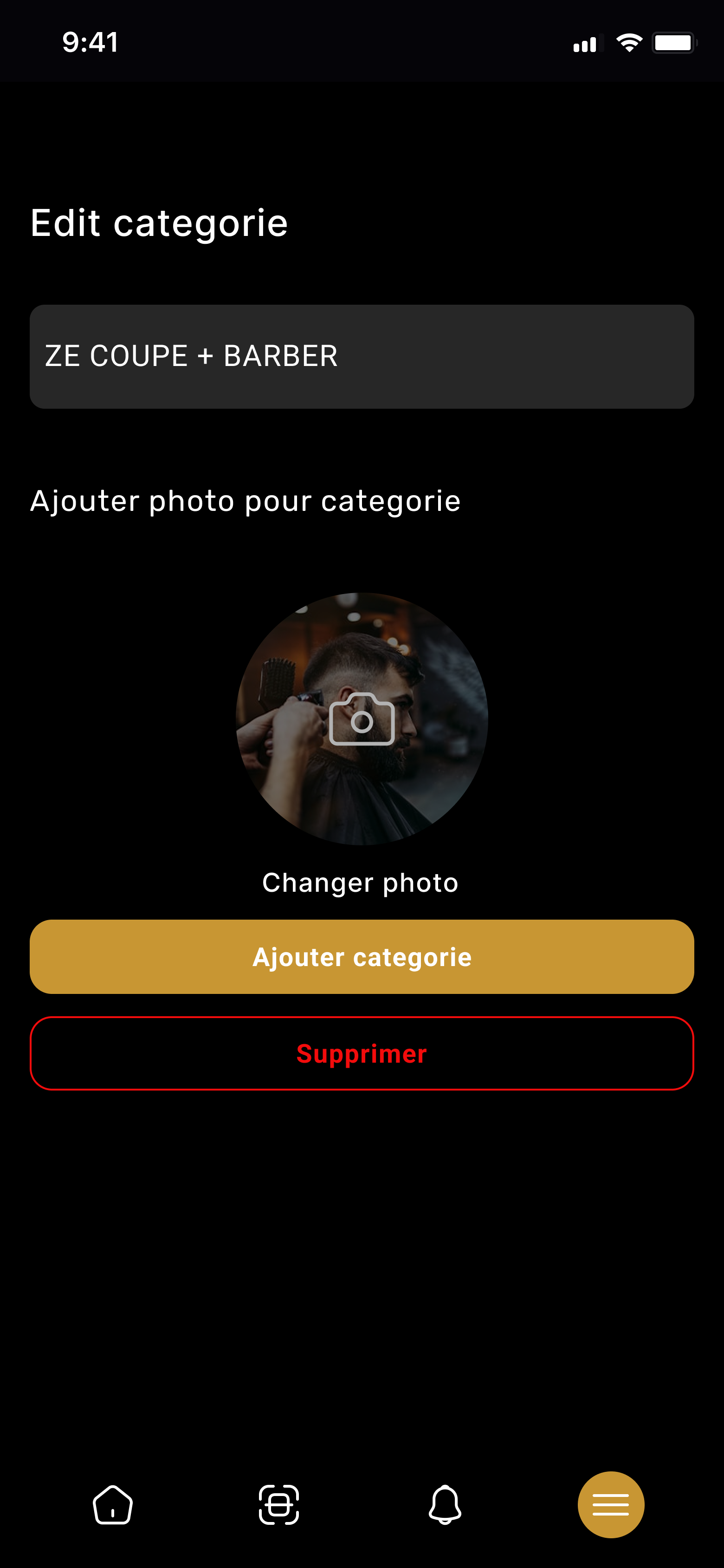 Edit category form