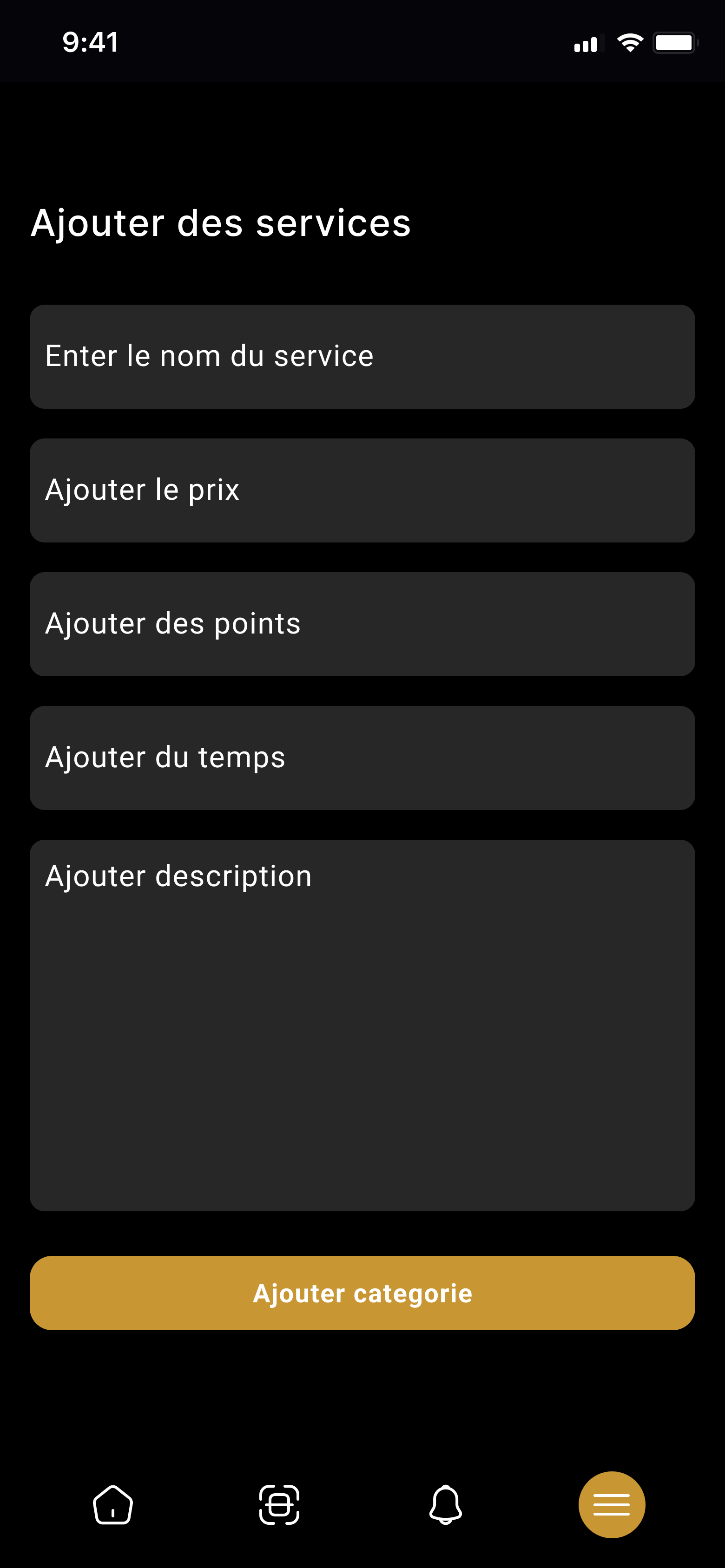 Add service form